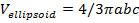 Volume of general ellipsoid