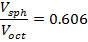 Fraction of octahedron in sphere